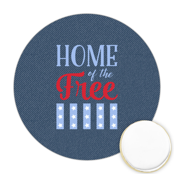 Custom American Quotes Printed Cookie Topper - Round