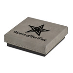 American Quotes Jewelry Gift Box - Engraved Leather Lid