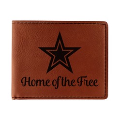 American Quotes Leatherette Bifold Wallet - Single Sided (Personalized)