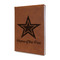 American Quotes Leather Sketchbook - Small - Single Sided - Angled View