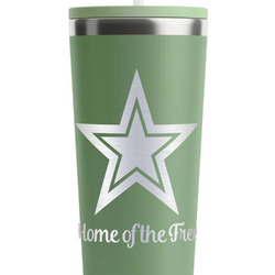 American Quotes RTIC Everyday Tumbler with Straw - 28oz - Light Green - Double-Sided