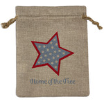 American Quotes Burlap Gift Bag