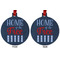 American Quotes Metal Ball Ornament - Front and Back