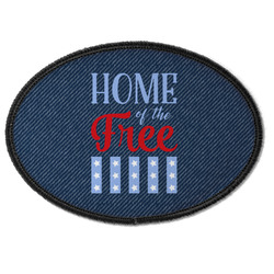 American Quotes Iron On Oval Patch