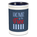 American Quotes Ceramic Pencil Holders - Blue