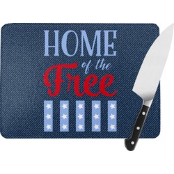 American Quotes Rectangular Glass Cutting Board