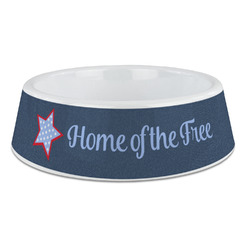 American Quotes Plastic Dog Bowl - Large