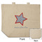 American Quotes Reusable Cotton Grocery Bag - Front & Back View