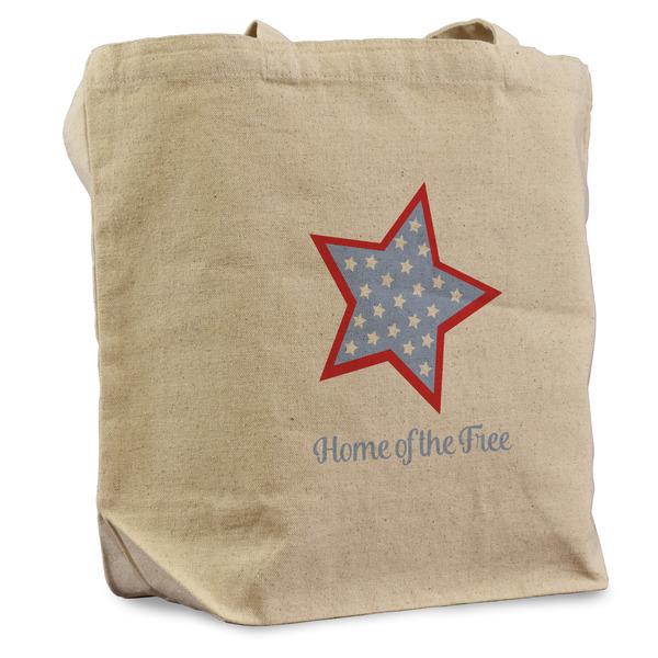 Custom American Quotes Reusable Cotton Grocery Bag - Single