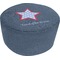 American Quotes Round Pouf Ottoman (Bottom)