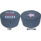 American Quotes Round Pouf Ottoman (Top and Bottom)