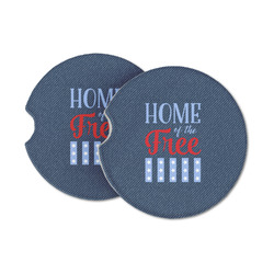 American Quotes Sandstone Car Coasters - Set of 2