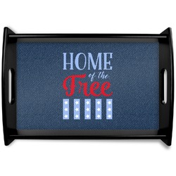 American Quotes Black Wooden Tray - Small