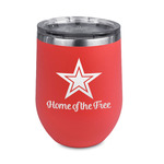 American Quotes Stemless Stainless Steel Wine Tumbler - Coral - Double Sided