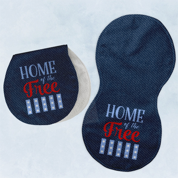 Custom American Quotes Burp Pads - Velour - Set of 2