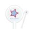 American Quotes White Plastic 5.5" Stir Stick - Round - Closeup