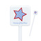 American Quotes White Plastic Stir Stick - Square - Closeup