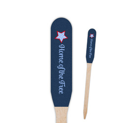 American Quotes Paddle Wooden Food Picks - Single Sided