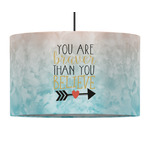 Inspirational Quotes 12" Drum Pendant Lamp - Fabric