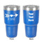 Inspirational Quotes 30 oz Stainless Steel Ringneck Tumbler - Blue - Double Sided - Front & Back