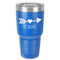 Inspirational Quotes 30 oz Stainless Steel Ringneck Tumbler - Blue - Front