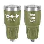 Inspirational Quotes 30 oz Stainless Steel Tumbler - Olive - Double-Sided