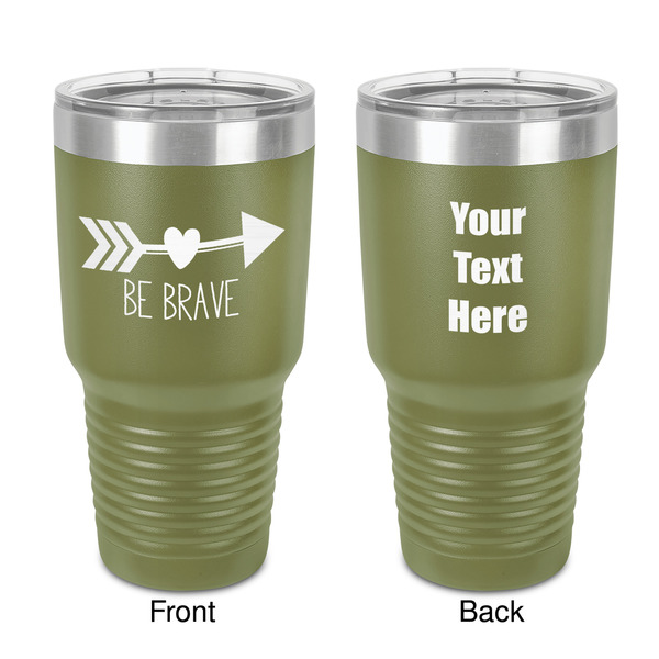 Custom Inspirational Quotes 30 oz Stainless Steel Tumbler - Olive - Double-Sided