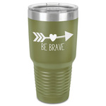 Inspirational Quotes 30 oz Stainless Steel Tumbler - Olive - Single-Sided