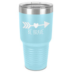 Inspirational Quotes 30 oz Stainless Steel Tumbler - Teal - Single-Sided