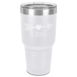 Inspirational Quotes 30 oz Stainless Steel Tumbler - White - Single-Sided