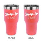 Inspirational Quotes 30 oz Stainless Steel Tumbler - Coral - Double Sided