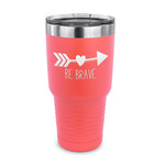 Inspirational Quotes 30 oz Stainless Steel Tumbler - Coral - Single Sided