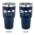 Inspirational Quotes 30 oz Stainless Steel Tumbler - Navy - Double Sided