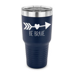 Inspirational Quotes 30 oz Stainless Steel Tumbler - Navy - Single Sided