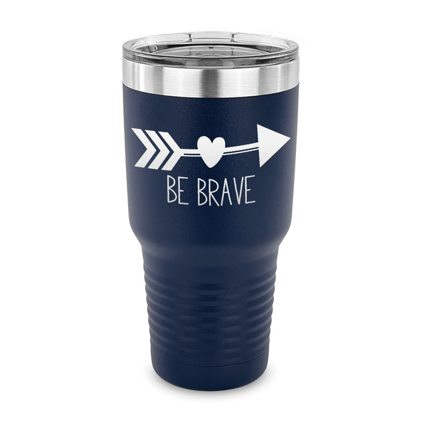 Custom Inspirational Quotes 30 oz Stainless Steel Tumbler - Navy - Single Sided