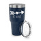 Inspirational Quotes 30 oz Stainless Steel Ringneck Tumblers - Navy - LID OFF