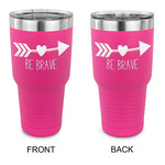 Inspirational Quotes 30 oz Stainless Steel Tumbler - Pink - Double Sided