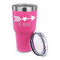 Inspirational Quotes 30 oz Stainless Steel Ringneck Tumblers - Pink - LID OFF