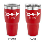 Inspirational Quotes 30 oz Stainless Steel Tumbler - Red - Double Sided