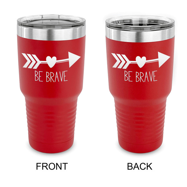 Custom Inspirational Quotes 30 oz Stainless Steel Tumbler - Red - Double Sided
