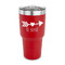 Inspirational Quotes 30 oz Stainless Steel Ringneck Tumblers - Red - FRONT