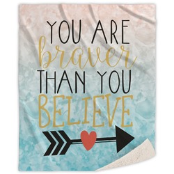 Inspirational Quotes Sherpa Throw Blanket - 60"x80"