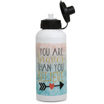 Inspirational Quotes Water Bottles - Aluminum - 20 oz - White