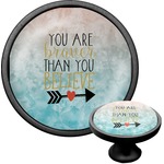 Inspirational Quotes Cabinet Knob (Black)