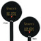 Inspirational Quotes Black Plastic 5.5" Stir Stick - Double Sided - Round - Front & Back