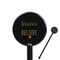 Inspirational Quotes Black Plastic 5.5" Stir Stick - Round - Closeup