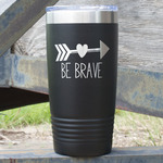 Inspirational Quotes 20 oz Stainless Steel Tumbler - Black - Double Sided