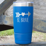 Inspirational Quotes 20 oz Stainless Steel Tumbler - Royal Blue - Double Sided