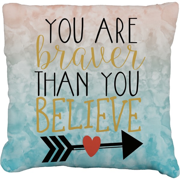 Custom Inspirational Quotes Faux-Linen Throw Pillow 16"