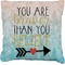 Inspirational Quotes Burlap Pillow 24"